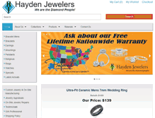 Tablet Screenshot of haydenjewelers.com